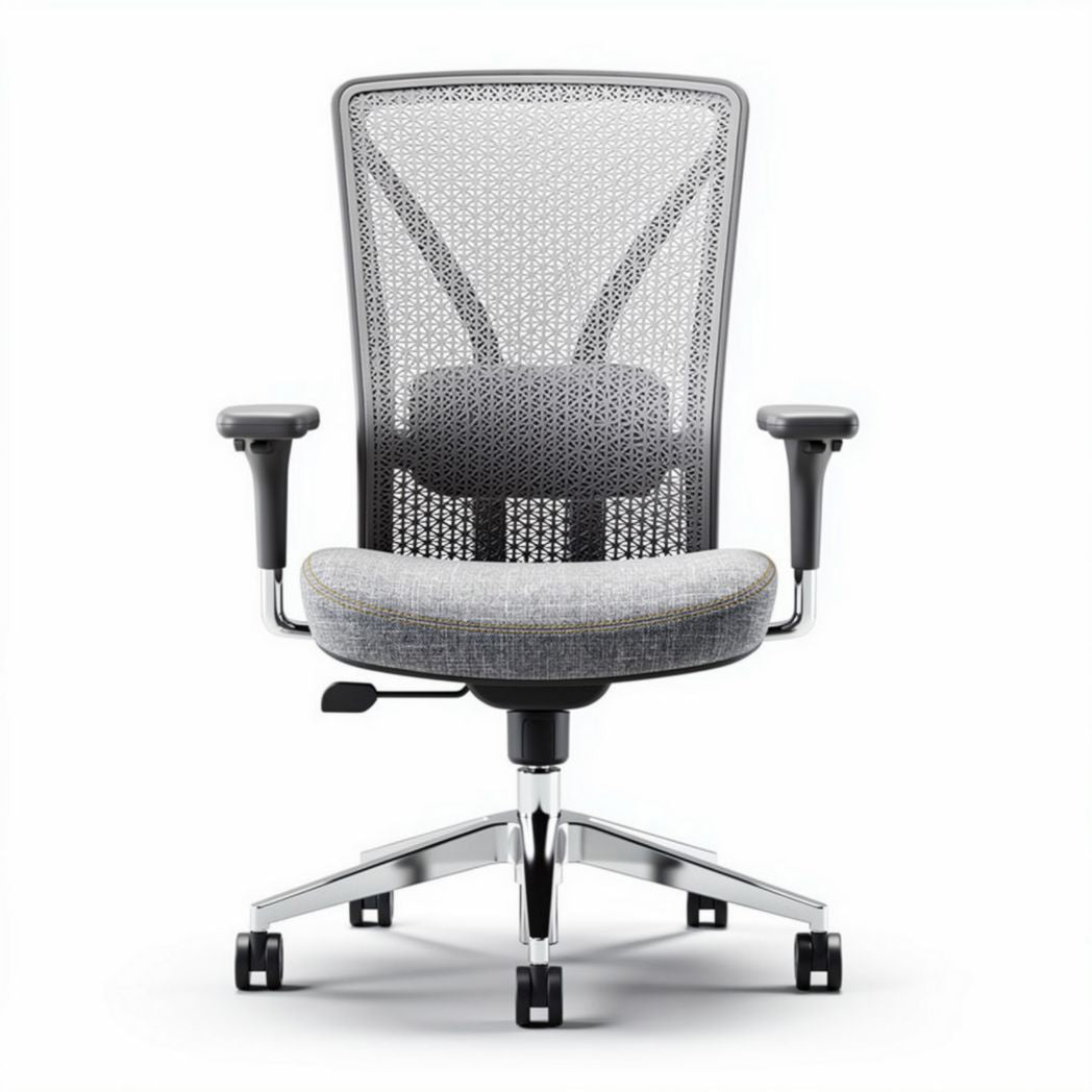 Ergonomic office chair with breathable mesh back and adjustable seat height