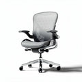 Mesh ergonomic office chair with adjustable arms and lumbar support 60 x 60 x 90cm