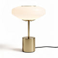 Table lamp with frosted glass shade and metal base 20 x 20 x 35cm
